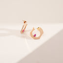 Badra Large Hoops Rose Gold and Pear Rubies 1.64 cts Diamonds 0.82 ct VVS G
