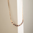 Badra Necklace Rose Gold Sapphires 2.209 ct and Diamonds 0.315 ct VVS G