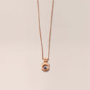 Badra Double Pendant Rose Gold Sapphire 0.315 ct Diamonds 0.08 ct VVS G