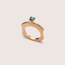 Badra Ring Yellow Gold Emerald 0.408 ct Diamonds 0.18 ct VVS G