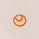 Bespoke 4  Back Round Earrings Rose Gold Ruby 2.131 cts and Diamonds 3.706 cts