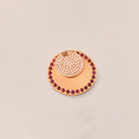 Bespoke 4  Back Round Earrings Rose Gold Ruby 2.131 cts and Diamonds 3.706 cts