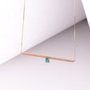 Elements Bar Necklace Yellow Gold and Certified Emerald 1.36 cts
