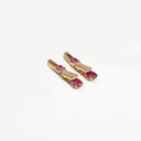 Elements Alsadu Earrings Yellow Gold and Certified Rubies 2.19 cts and Diamonds 0.32 ct VVS G