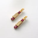 Elements Alsadu Earrings Yellow Gold and Certified Rubies 2.19 cts and Diamonds 0.32 ct VVS G