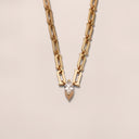 Elements Necklace Yellow Gold and Marquise Diamond 0.298 ct VS G
