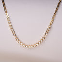 Elements Half Tennis Necklace Yellow Gold and Round Diamonds