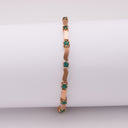 Elements Design Bracelet Yellow Gold and Hexagon Emeralds 2.046 cts