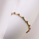 Elements Design Bracelet Yellow Gold and Hexagon Emeralds 2.046 cts