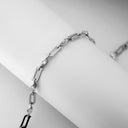 Elements chain bracelet white gold and 9 marquise diamonds 1.26 cts VS G