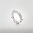 Elements Wedding Band White Gold Round Diamonds 1.387 cts and Pave Diamonds 0.3 ct VVS G
