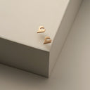 Alharf Baby Studs Letter ع Yellow Gold