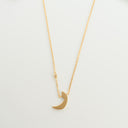 Alharf Big Necklace Letter ر Yellow Gold and Diamond 0.027 ct VS G
