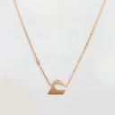 Alharf Big Necklace Letter غـ Rose Gold and Diamonds 0.047 ct VS G