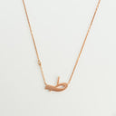 Alharf Big Necklace Letter ط Rose Gold and Diamond 0.032 ct VS G
