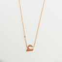 Alharf Big Necklace Letter عـ Rose Gold