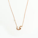 Alharf Big Necklace Letter ي Rose Gold