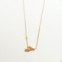 Alharf Big Necklace Letter خـ Rose Gold