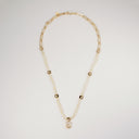 Juman Badra Necklace Yellow Gold Pearl and Diamonds