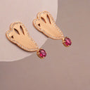 Garden Tulip Earrings Rose Gold and Certified Rubies 1.72 ct