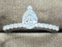 Badra solitaire ring iin white gold and pear cut diamond