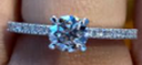 Badra solitaire ring in white gold and round cut diamond