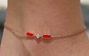 Elements Anklet with Red Enamel